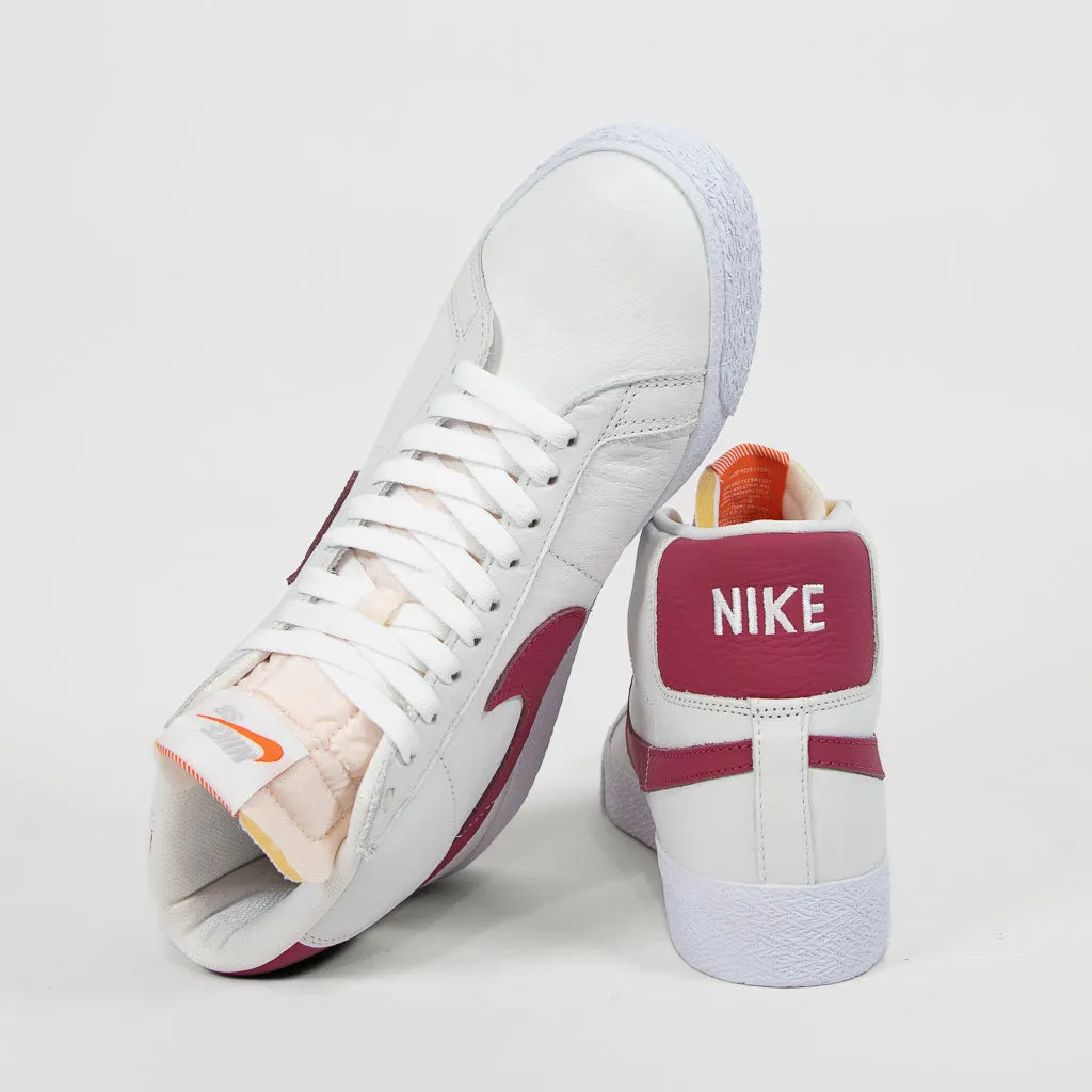 Nike SB - Orange Label Blazer Mid Shoes - White / Sweet Beet