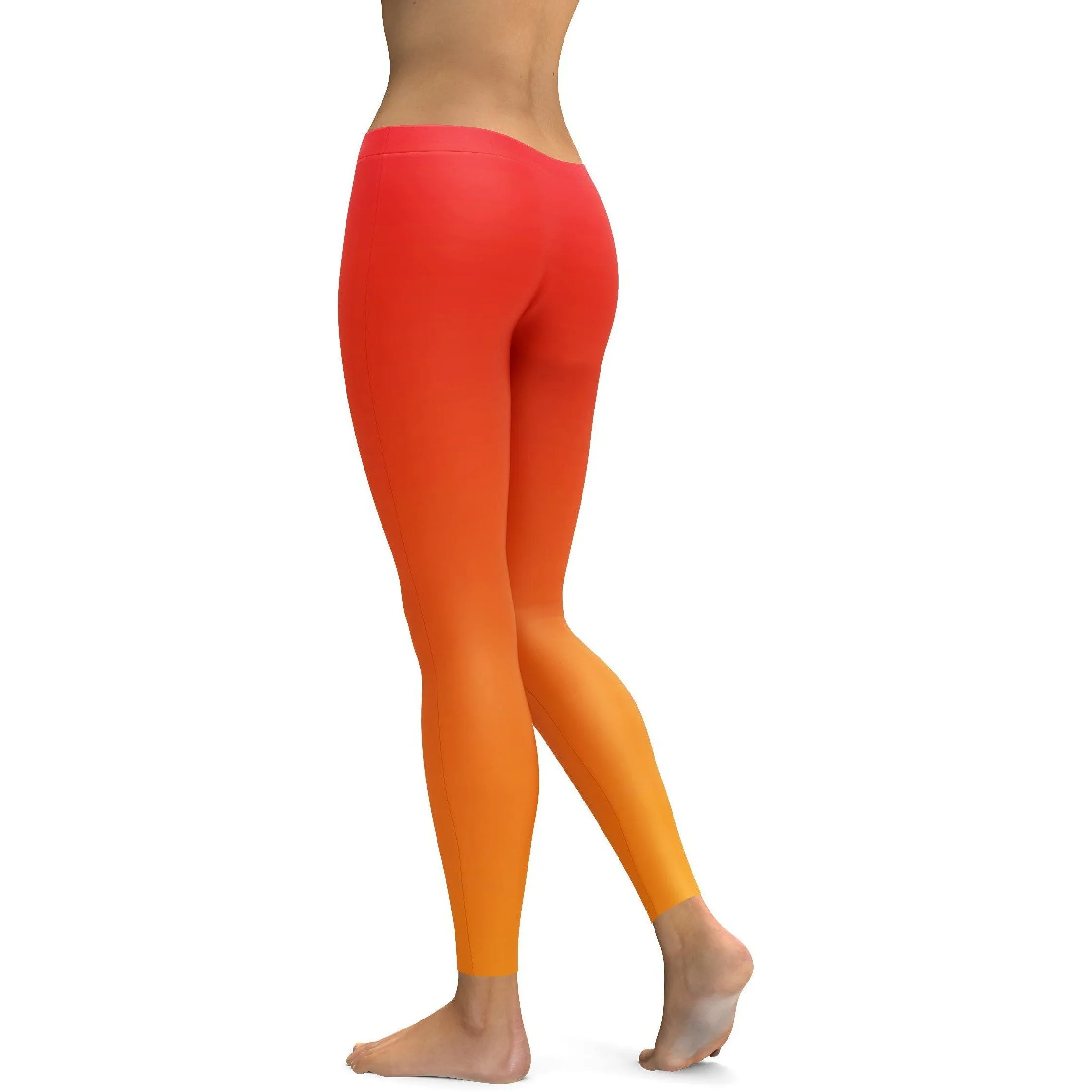 Ombre Hot Orange Leggings