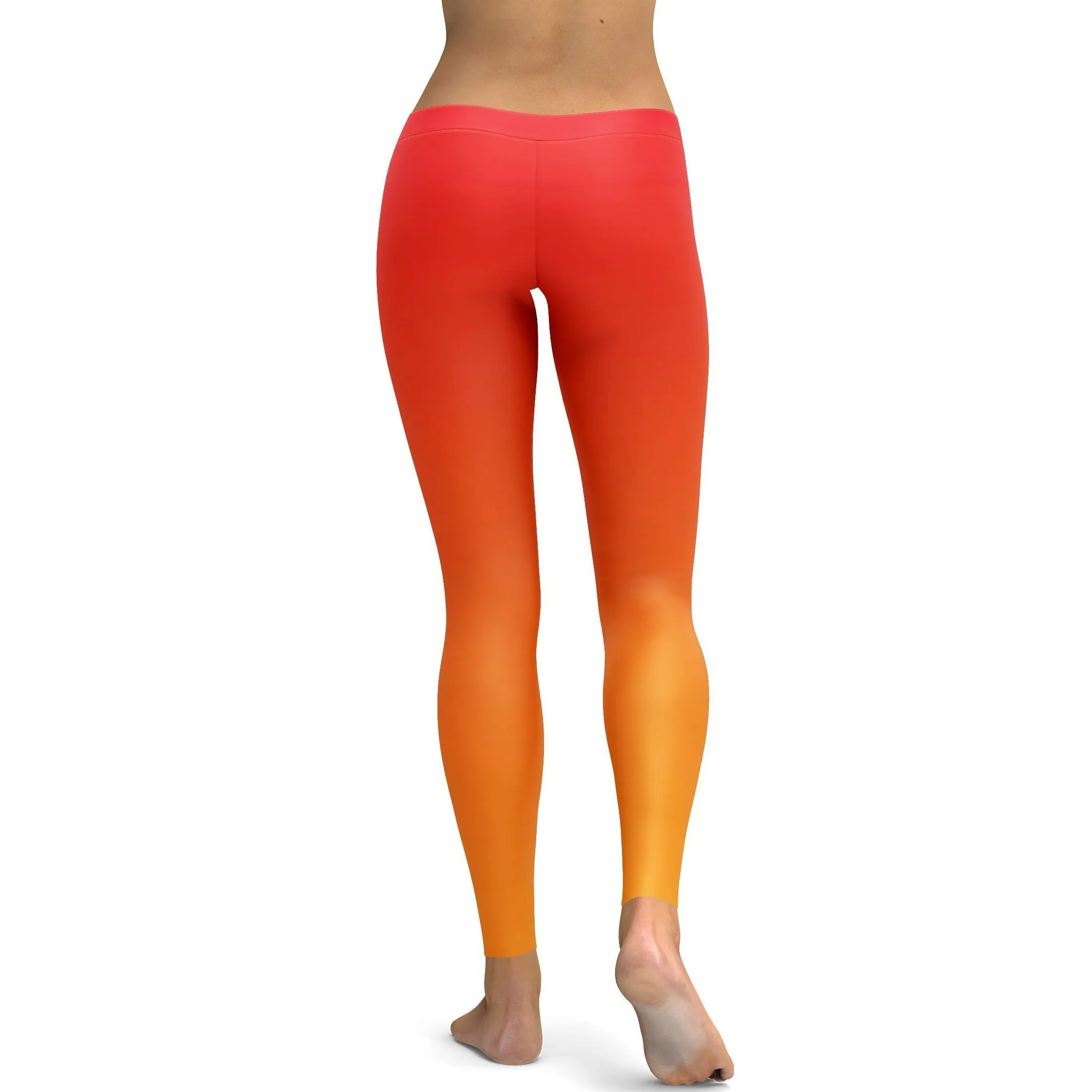 Ombre Hot Orange Leggings