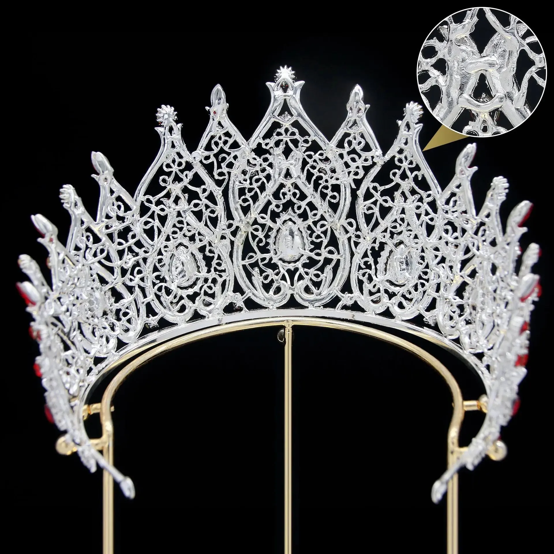 Pageant Winner Big Crystal Rhinestone Tiara Crown Hair Accessories