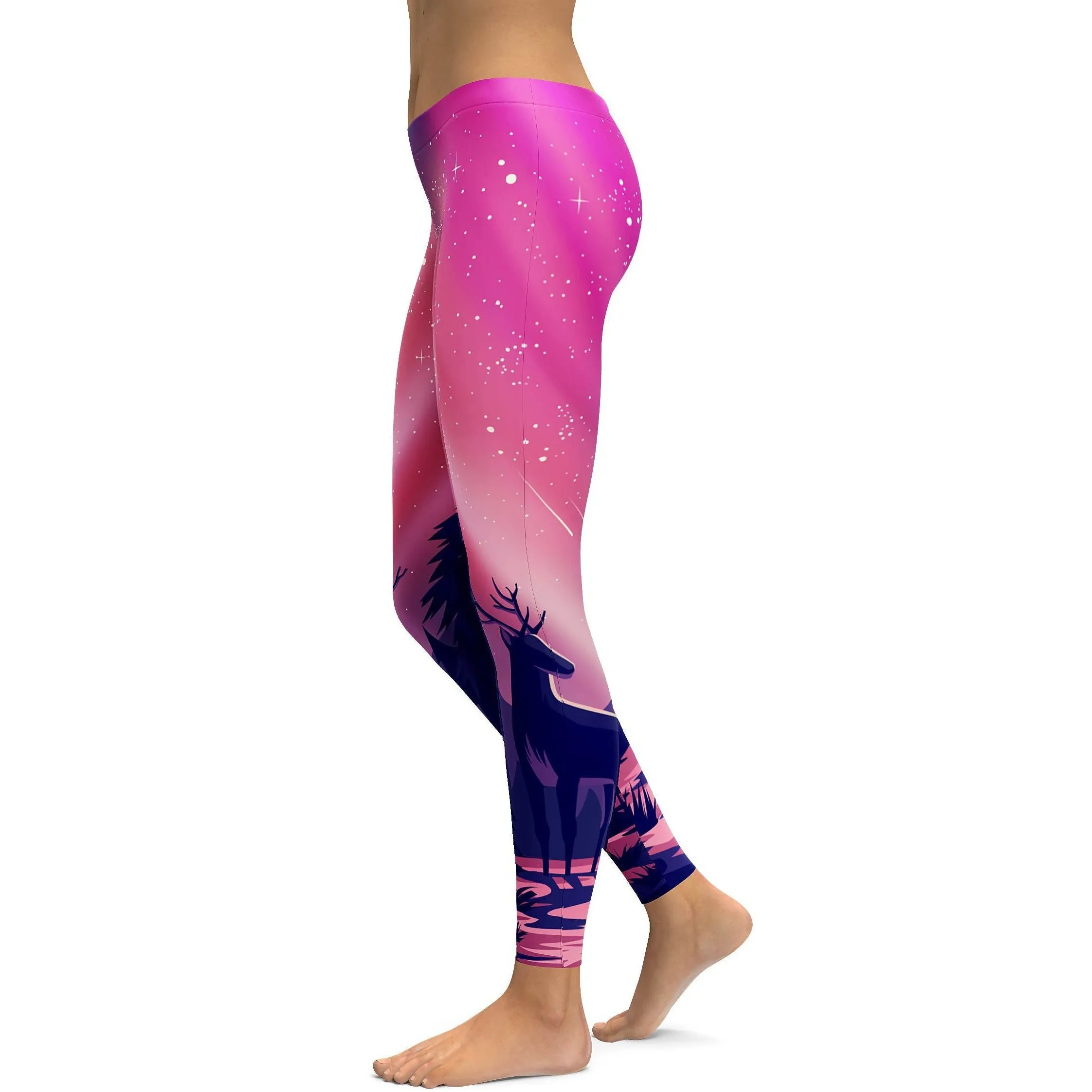 Pink Aurora - Northern Lights Leggings