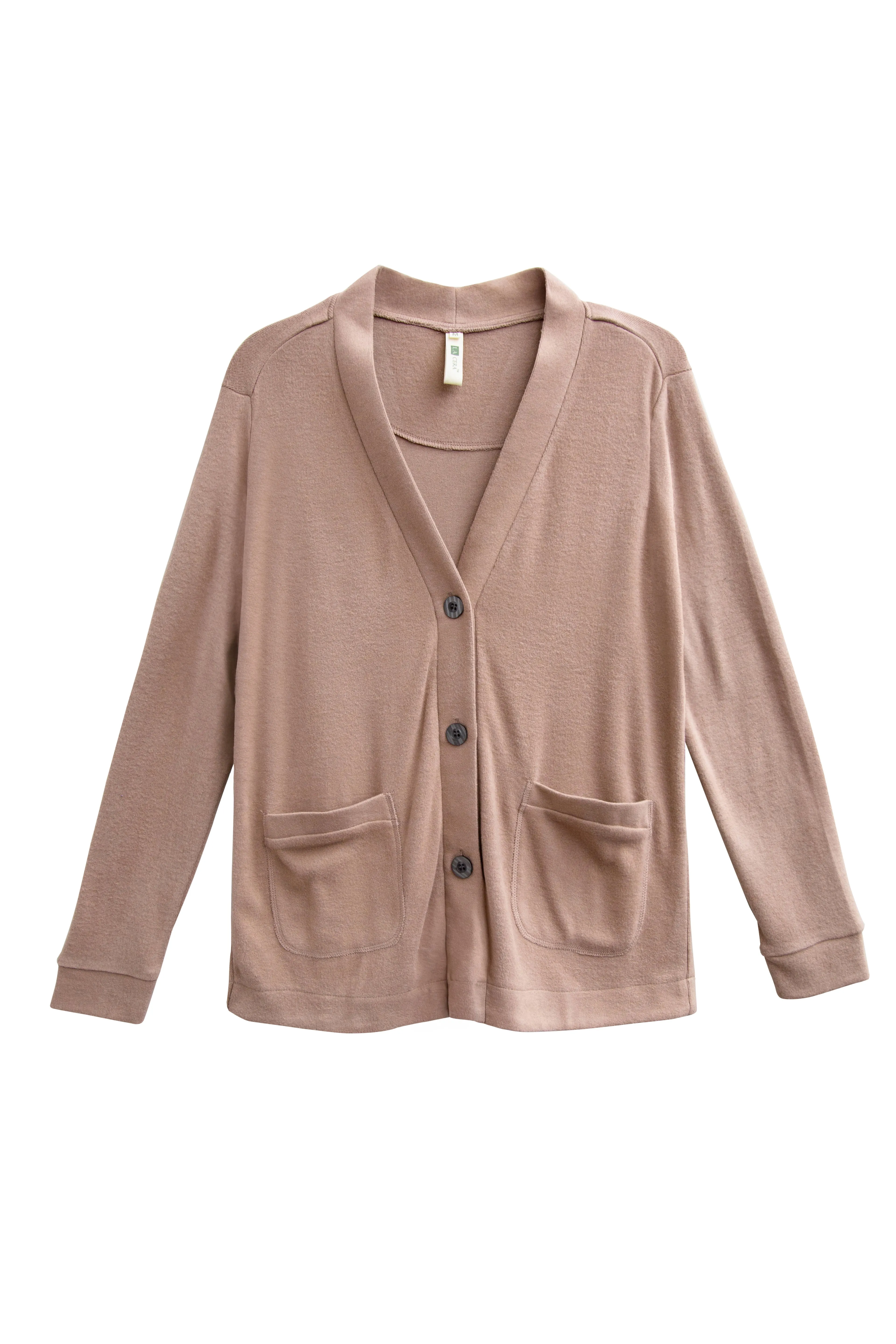 Plus Size Comfort Collection Luxe Cozy Knit Button Front Jacket