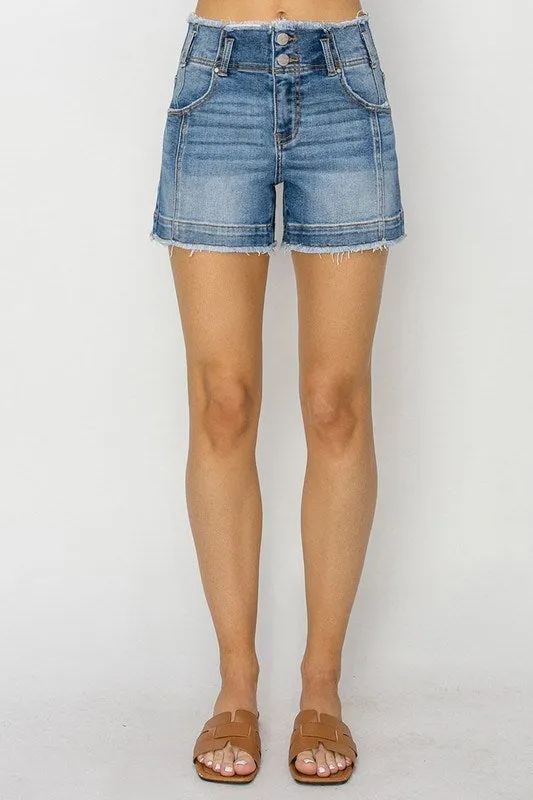 Risen American Honey Seam Detail Shorts