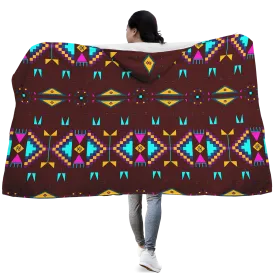 Rite of Passage Pemmican Berry Hooded Blanket