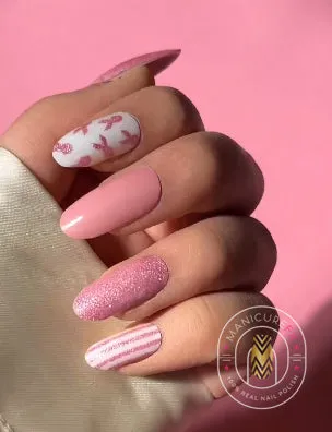 Rosy Ribbon Sparkle - Nail Wraps (Standard)