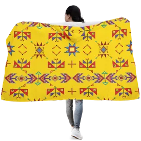 Scattered Generations Maize Hooded Blanket