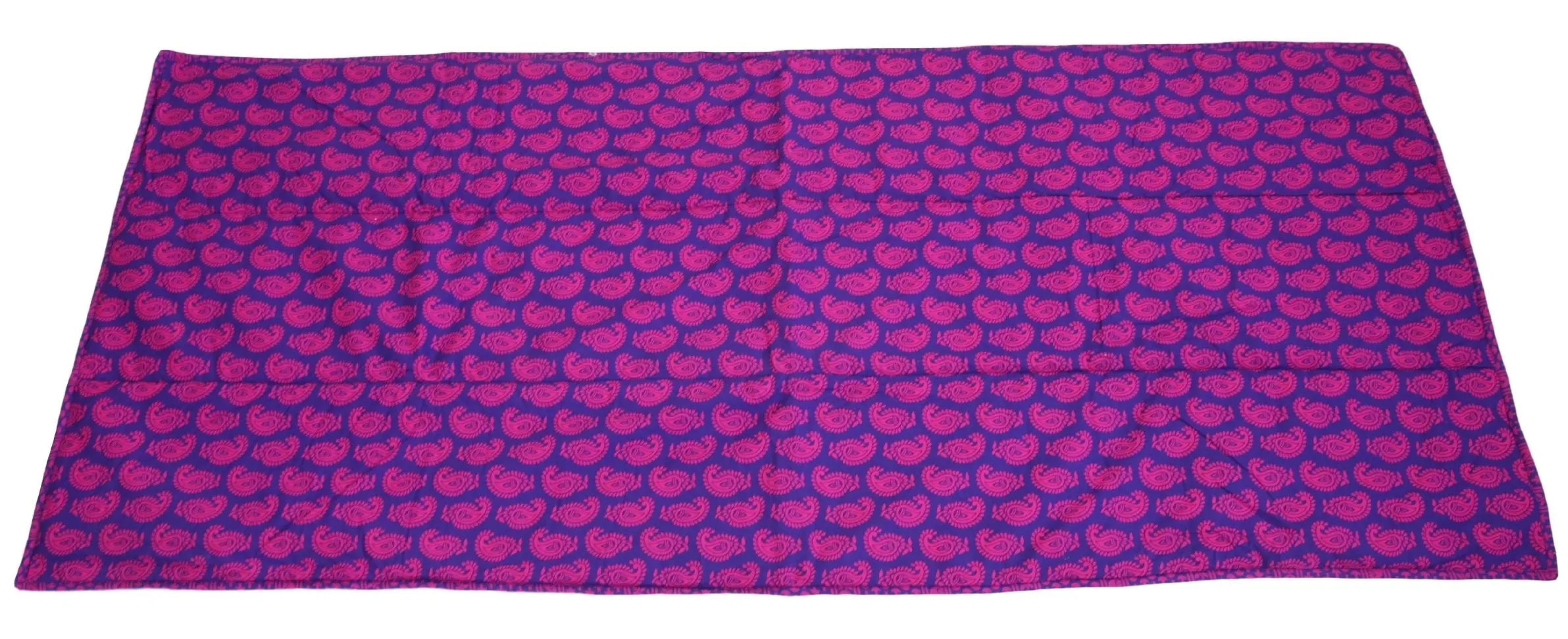 ShalinIndia Yogamat For Women And Girls Cotton Printed Reversible Cushioned,YMT02-2601,Purple,70X30 Inch