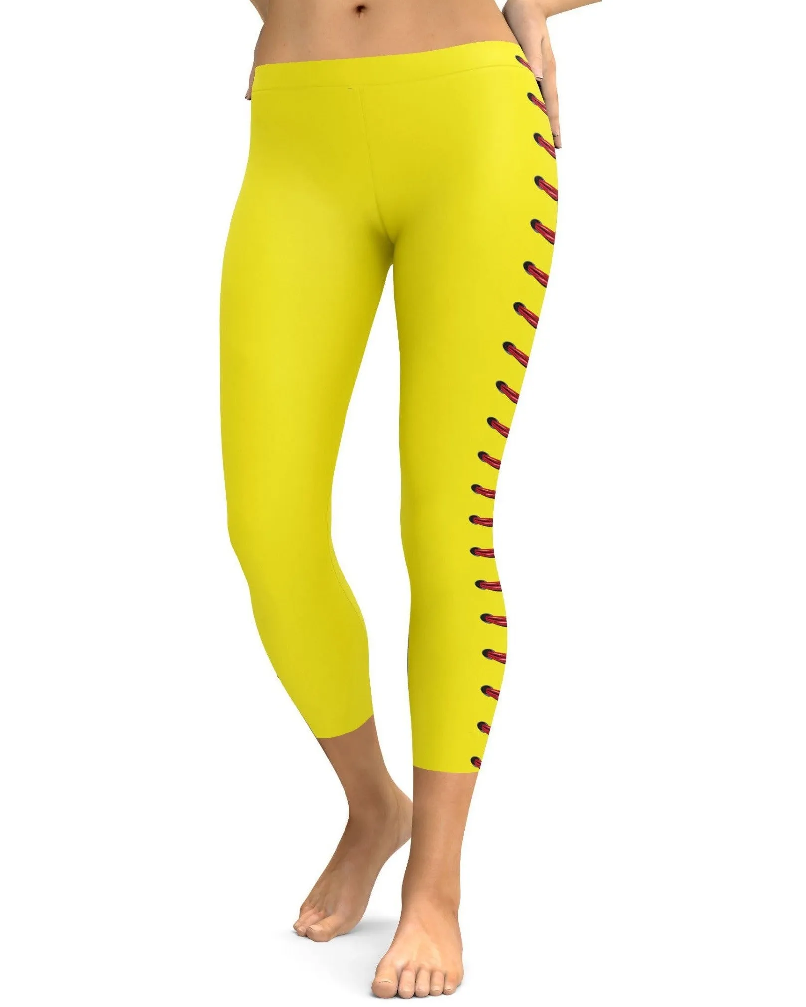 Softball Stitches Capris