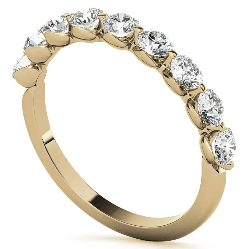 Sterling Silver Graceful Adjustable Round Cut Diamond Yellow Gold Ring For Women