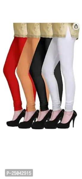 Stylish Fancy Designer Viscose Lycra Solid Leggings For Women Pack Of 4