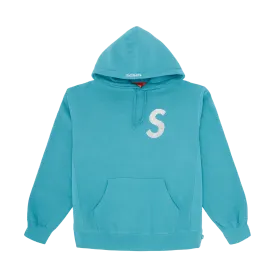 Supreme x Swarovski S Logo Hooded Sweatshirt 'Light Aqua'