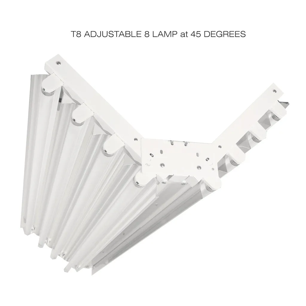 T8 FLUORESCENT ADJUSTABLE 4, 6 & 8 LAMP LINEAR LIGHTING FIXTURES