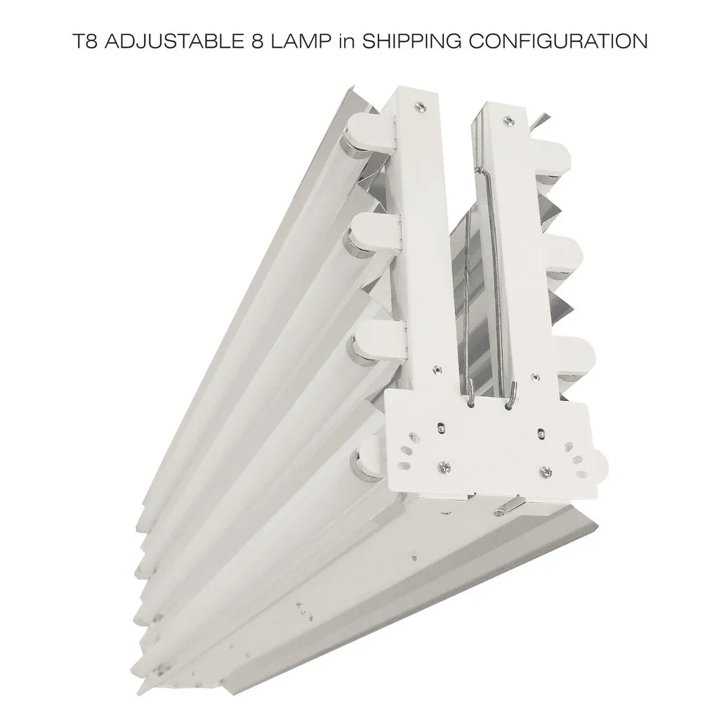 T8 FLUORESCENT ADJUSTABLE 4, 6 & 8 LAMP LINEAR LIGHTING FIXTURES