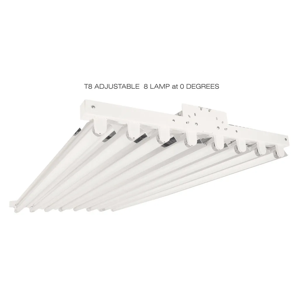 T8 FLUORESCENT ADJUSTABLE 4, 6 & 8 LAMP LINEAR LIGHTING FIXTURES