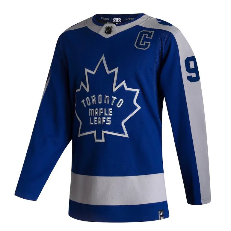 Toronto Maple Leafs John Tavares adidas Blue 2020/21 - Reverse Retro Player Jersey - Men's