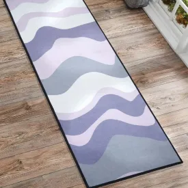 Wave Design Non Slip Polyester Yoga Mat | 70 x 23 inches