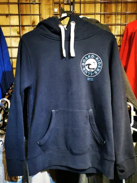 West Pier Hoodie - 'Board Riders Club' Circular Logo - Navy Blue