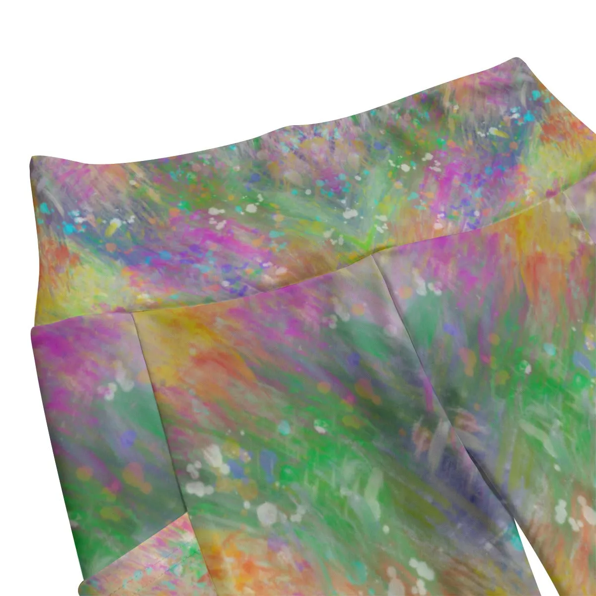 Windswept Spring High Waist Leggings With Side Pockets up to 6 XL