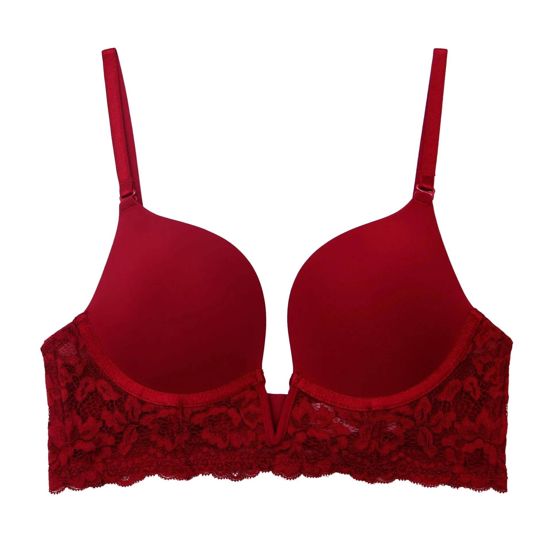 women's deep V sexy underwear small chest gathered seamless bra female sexy lace bra