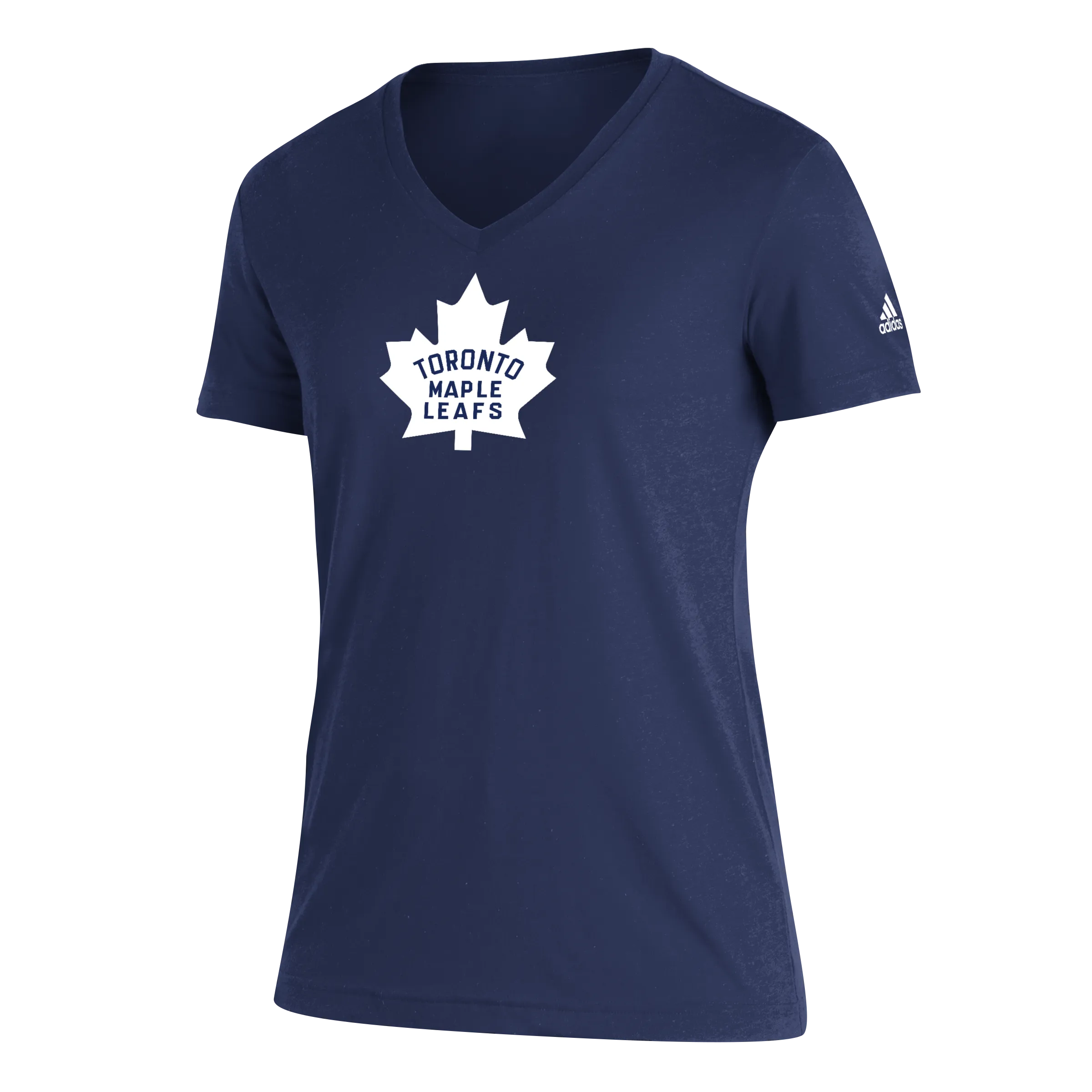 Women’s Toronto Maple Leafs Adidas Navy V-Neck T-Shirt