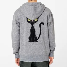 XS-4XL Black Cat Dry Napping Hooded Zip-Up (for men and women) For adults