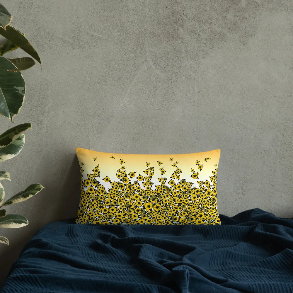 Yellow Bed of Roses designer Basic Pillow by John A. Conroy