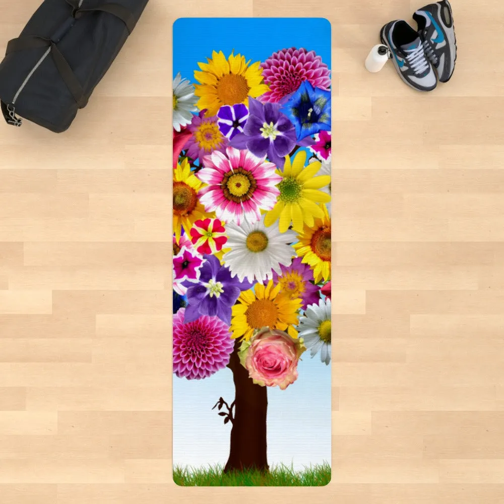 Yoga Mat - Flower Tree