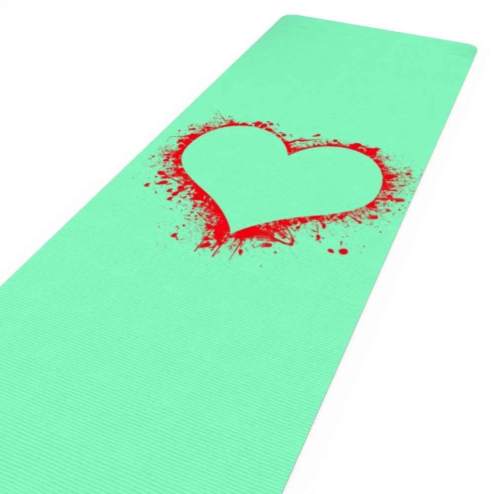 Yoga Mat - Heart Splat - Zest