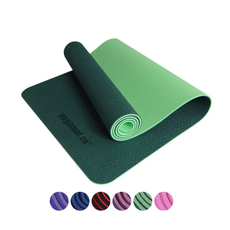 Yoga TPE Mats for Fitness Genuine Slip Yoga Mat 6mm Longer Beginner Thick Yoga Mats