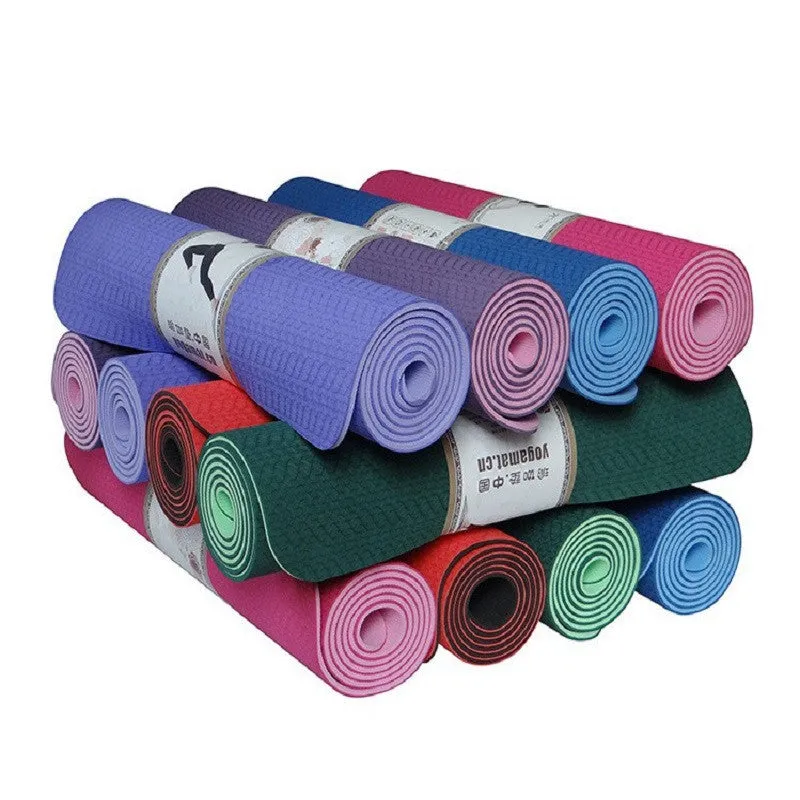 Yoga TPE Mats for Fitness Genuine Slip Yoga Mat 6mm Longer Beginner Thick Yoga Mats