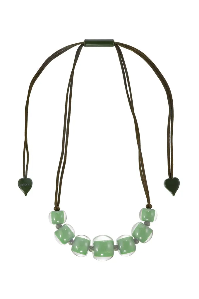 ZSISKA ketting groen licht COLOURFUL BEADS